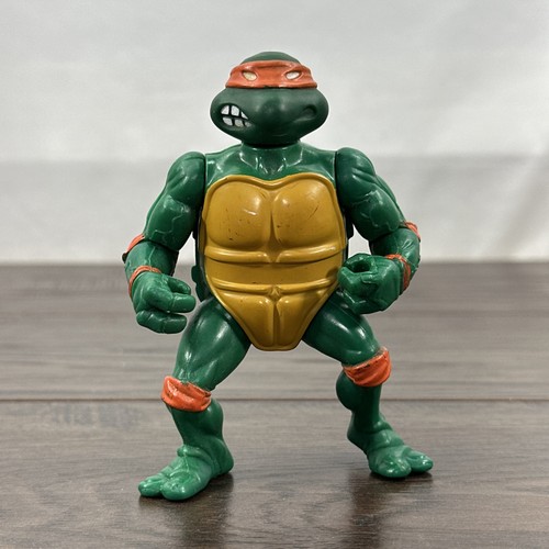 Vintage Teenage Mutant Ninja Turtles MICHAELANGELO 1988 TMNT Figur - Soft Head