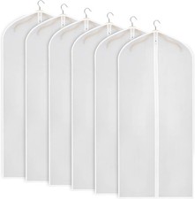 6 Pack Bridal Wedding Gown Dress Garment Bag Dress Cover for Storage Travel