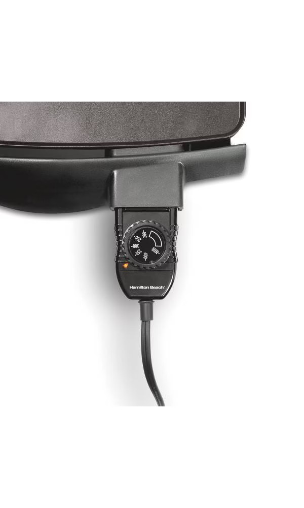 Hamilton Beach 200 sq. in. Griddle Durable Nonstick Cool-Touch Handle Easy Clean