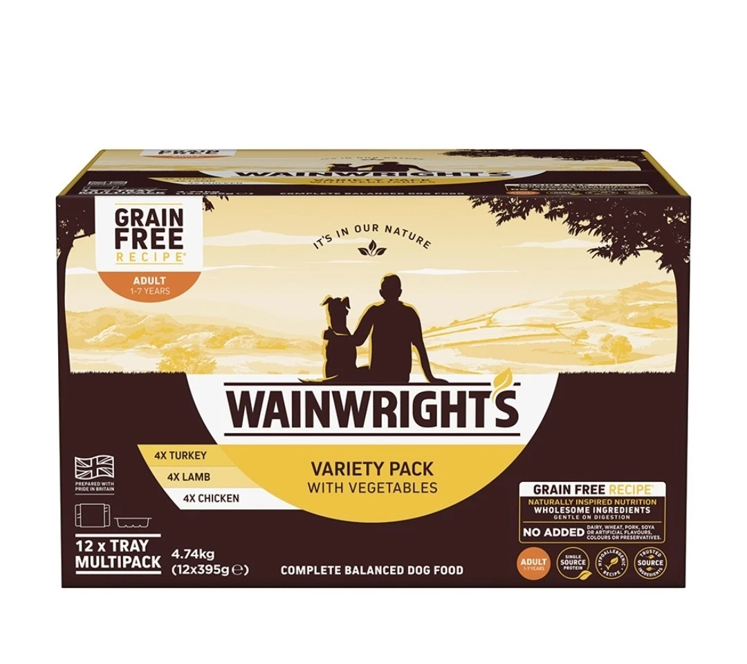 Wainwright's Grain Free Adult Wet Dog Food Variety 4.74kg