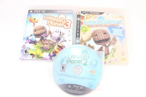 3 Games Lot/bundle: Little Big Planet 1, 2, 3 (Sony Playstation 3) authentic