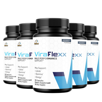 ViraFlexx- Bodybuilding & Men's Health Support- 5 Bottles- 450 Capsules