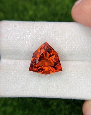 9.90 Ct Genuine Natural Dark Orange Sapphire Certified Fancy Cut Loose Gemstone