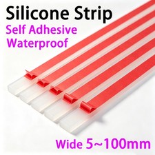 White Silicone Strip Single Sided Tape Self Adhesive Sticky Backed Waterproof