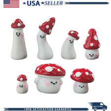 7pcs Mini Mushroom Car Rearview Mirror Cute Mushroom Car Dashboard Decoration 7pcs Mini Mushroom Car Rearview Mirror Cute Mushroom Car Dashboard Decoration
