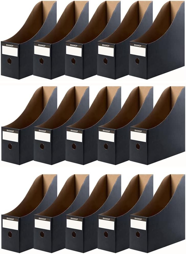 Foldable Desk File Holder Organizer Sturdy Cardboard Magazine Storage Box-image