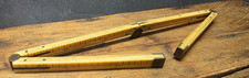 RARE EARLY BONE FOLDING RULER DRAFTSMAN TAILOR OR CARPENTER #89 12 INCH