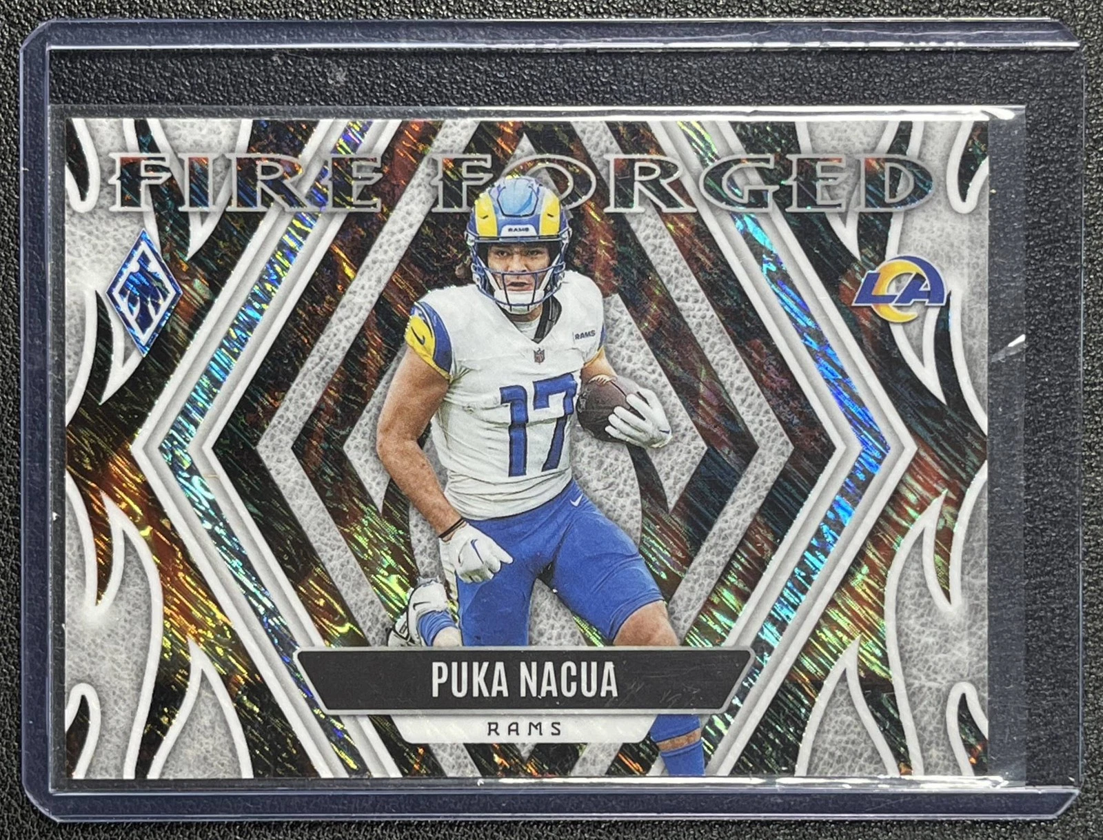 Puka Nacua Panini Phoenix Fire Forged #FF8 White Shimmer