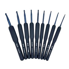 9pcs Ergonomic Soft Grip Comfy Crochet Hooks Crochet Hooks Knitting Needles Set