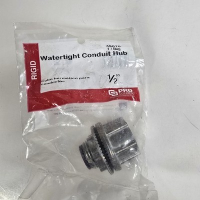 Pro Connex 1/2  Rigid Watertight Conduit Hub Electrical Fitting New