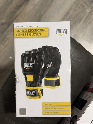 Everlast Fight Sports Cardio Kickboxing Fitness Gloves Black Size L/XL MMA New