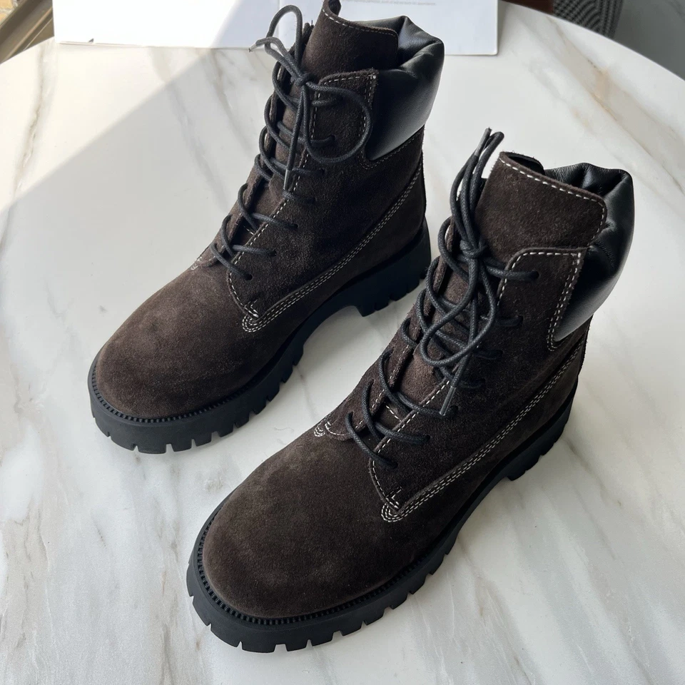 Botas Toteme clásicas de moda informales de caña alta para mujer de cuero de vaca al aire libre Foto 3 de 4