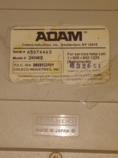 Adam Coleco Keyboard BOTTOM COVER Vintage