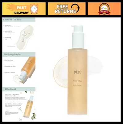 Gentle Facial Cleanser & Makeup Remover - Sulfate-Free, Vegan, Green Tea & Aloe
