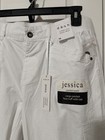 däsh Women’s White Cargo Pants Comfort Waist Flat Front Button, Size M — photo 2