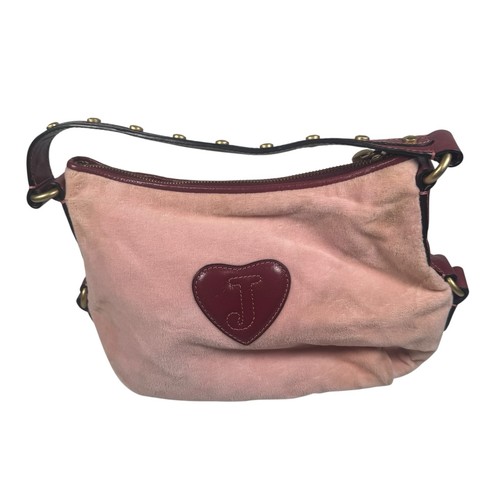 Vintage Juicy Couture Y2K JC Studs The Countryside Hobo Pink Shoulder Purse - Picture 4 of 13
