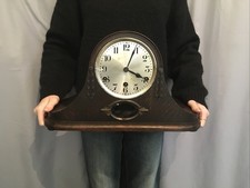 Importante PENDULE CARILLON à Caisse Violonée Mouvement DRGM DRP Allemagne 1920