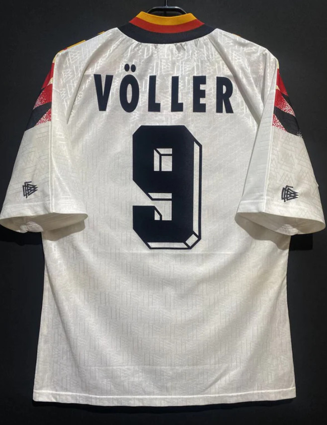 Adidas Germany 1994 Home Jersey Voller #9 Vintage World Cup Shirt L Rare DFB