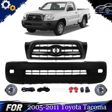 Front Bumper Cover Textured Plastic Fog Lights Kit For 2005-2011 Toyota Tacoma