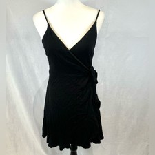 Gianni Bini little strappy black true wrap dress size small