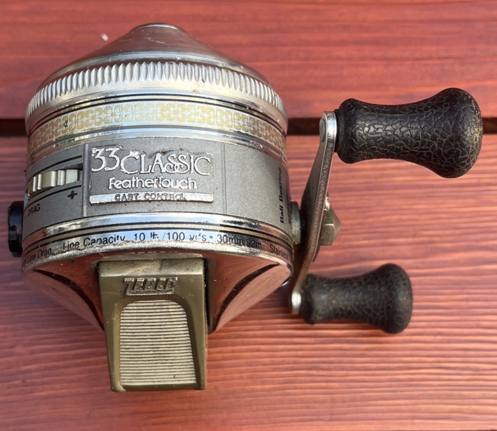 Vintage ZEBCO 33 Classic Feathertouch w/ Cast Control USA