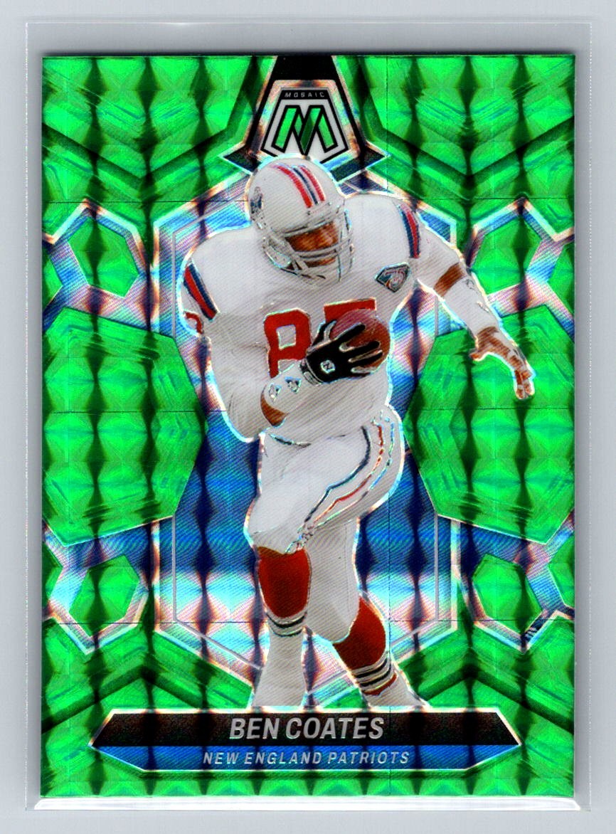 2024 Panini Mosaic #239 Ben Coates Mosaic Green Football
