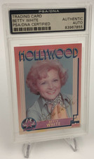 BETTY WHITE PSA AUTO Signed on Card 1991 Starline #148 GOLDEN GIRLS