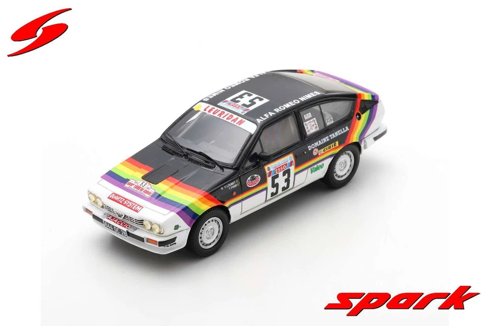 ALFA ROMEO GTV6 #53 TOUR DE CORSE 1982 LOUBET POND SPARK S9350 1 43 RALLYE