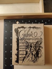 Rubber Wood Stamp Stampendous Gloria 4x5in