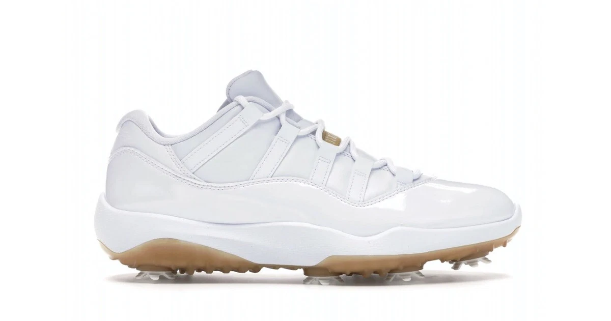 Jordan 11 low best sale golf white metallic gold