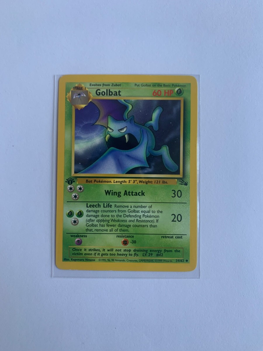 Golbat 1st Edition Fossil 34/62 - 1995, 96, 98 Nintendo - Pokemon
