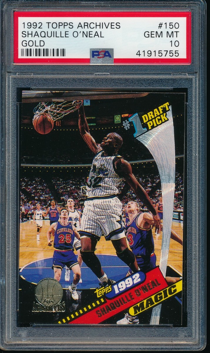 PSA 10 SHAQUILLE SHAQ O'NEAL 1992-93 Topps Archives Gold