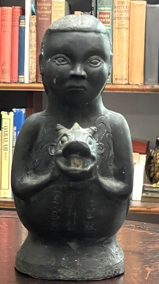 ANTIQUE BRONZE CHINESE MYTHOLOGICAL "ZUN" WINE EWER - 19th/Early 20th Century - Image 2 of 4