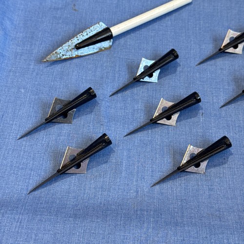 Lot Of 13 Vintage Hilbre Broad Heads Elk Deer Bow Hunting Archery Recurve Long - Picture 8 of 11