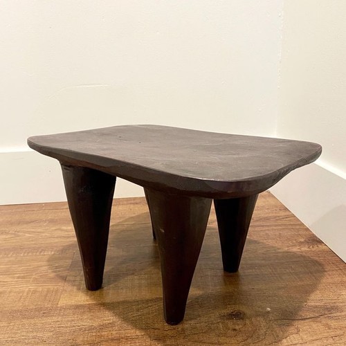 12"W x 8"H Senufo Stool - African Antique Tribal Stool Figurine for Décor