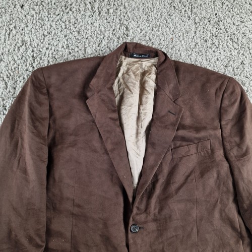 Chaps Blazer Mens 48 R Brown Suit Jacket Sport Coat - Picture 4 of 13