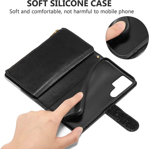 Zip Purse Card Slots Flip Leather Wallet Case Cover For Samsung A13 A54 S24 S22 - Picture 77 of 98