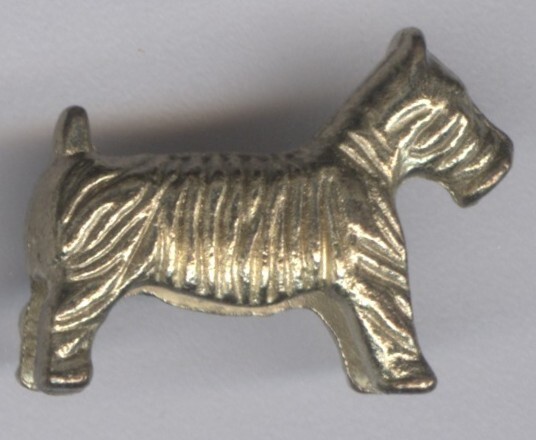 Monopoly Replacement Piece: Classic Scottie Dog - Gold Tint
