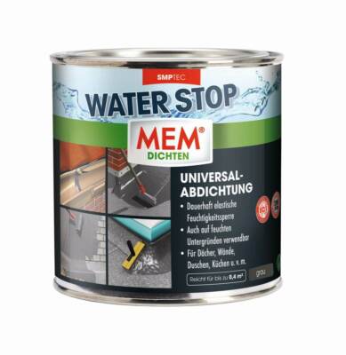 MEM Water Stop 1 kg Dichtmasse Wände abdichten Wasserstop grau Abdichtung NEU