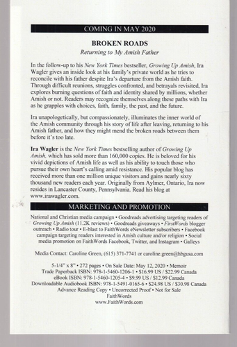 BROKEN ROADS: Returning to My Amish Father (UNCORRECTED PROOF TPB){R3} - Imagen 2 de 2