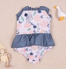 NEW Boutique Girls Floral Ruffle One Piece Swimsuit Size 4T — photo 1