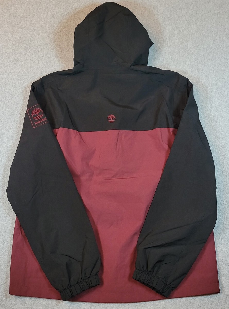Timberland Hooded Jacket Men's XL Black & Red Weather Ready