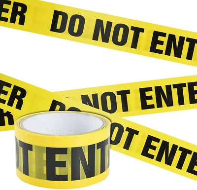 STICKERSLAB Nastro adesivo segnaletico cantieri avvertenza giallo/nero con scritta "DO NOT E