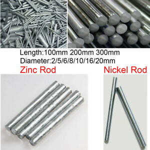 1/2pcs 100mm Pure Nickel Ni Round Bar Anode Element Ni Electroplating Electrode
