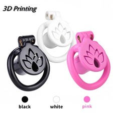 Resin Male Chastity Device Inverted Cage for Men Locking Belt with 4 Rings CC627
