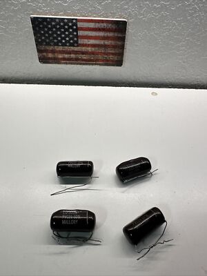 LOT OF 4 MALLORY PVC21 CAPACITORS 1.0-200V