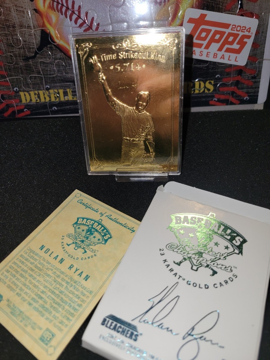 1996 Bleachers Greatest's Champions NOLAN RYAN 23K Gold