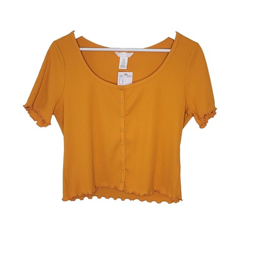 nagonstans Ripstop Drape T-Shirt Blue M Cotton Casual Top | eBay