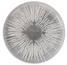 Ivar 25cm Dinner plates Relief decoration Stoneware Grey Irys design