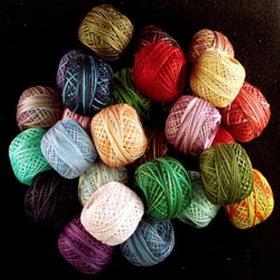 O520 - O539 Valdani Perle Cotton Size 12 Embroidery Thread Variegated Hand Dyed